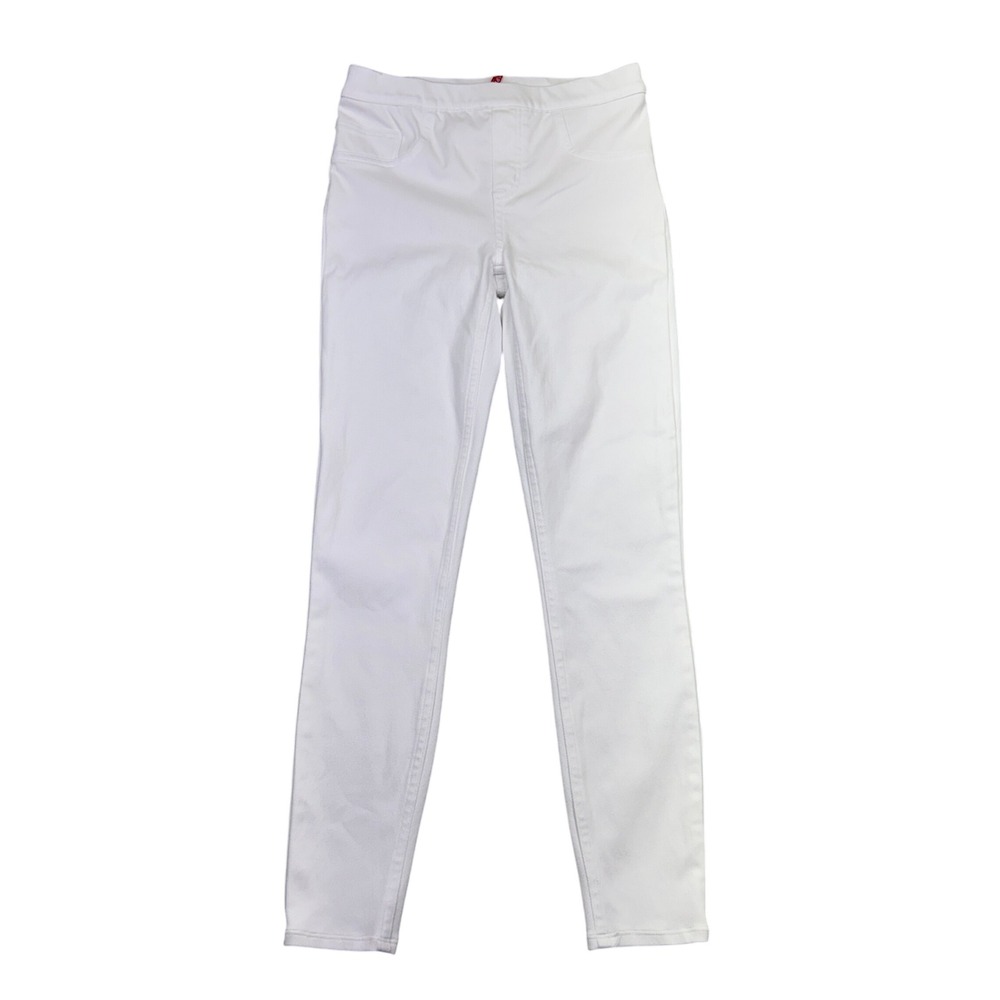 Spanx‎ White Denim Jeggings Pull On Pants Sz M Fits 26" Women Casual Boho Preppy